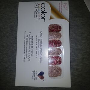 Color Street Nail Polish Strips - Red and Gold